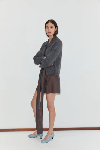 Box Cardigan - Charcoal