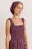 Molly Midi Dress - Magenta Check