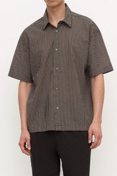 Alta Check Short Sleeve Shirt - Brown / Black Check