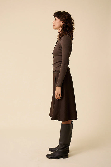Ramona Skirt - Chocolate Stripe