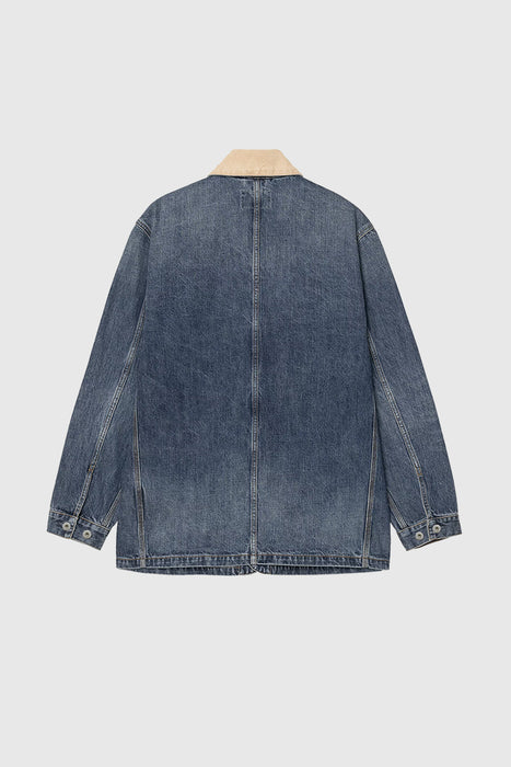 Warren Chore Coat - Blue / Dusty Hamilton Brown