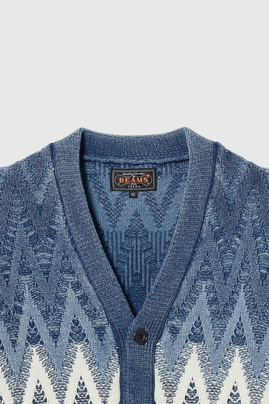 Cardigan Jacquard - Indigo Yarn