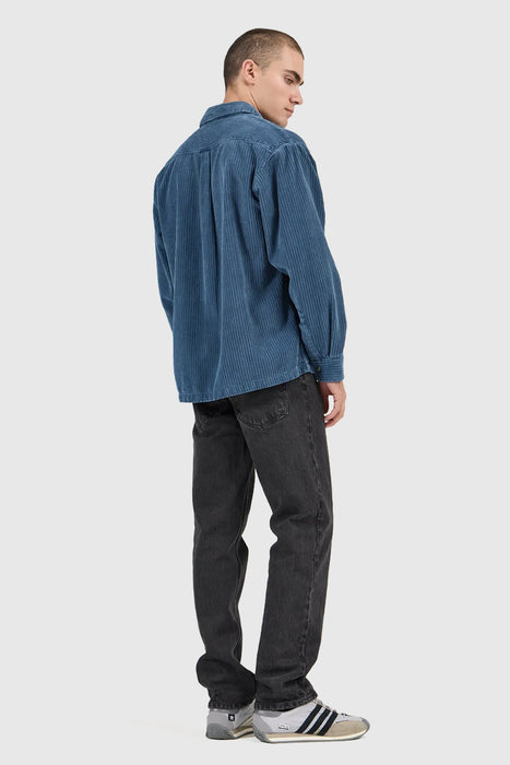 Campus Chunky Cord LS Shirt - Washed Blue