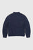 Striped Knit Zip Cardigan - Navy