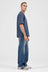 Stripe Tee - Brown Earth / Blue