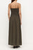 Connie Cotton Shirred Dress - Dark Military