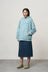 One Point Hooded Sweatshirt - Stone Blue
