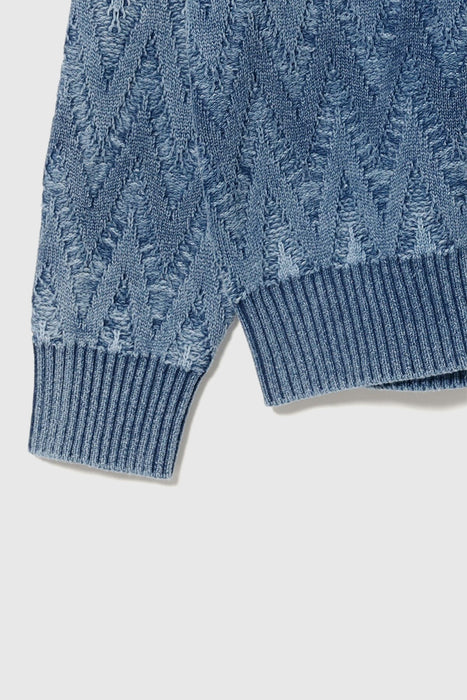 Cardigan Jacquard - Indigo Yarn