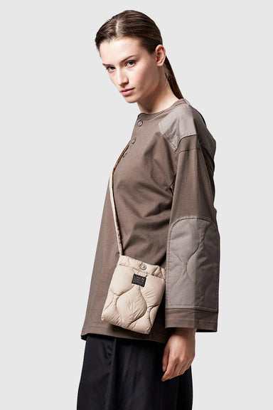 Military Cross Body Down Bag Small - G.Beige
