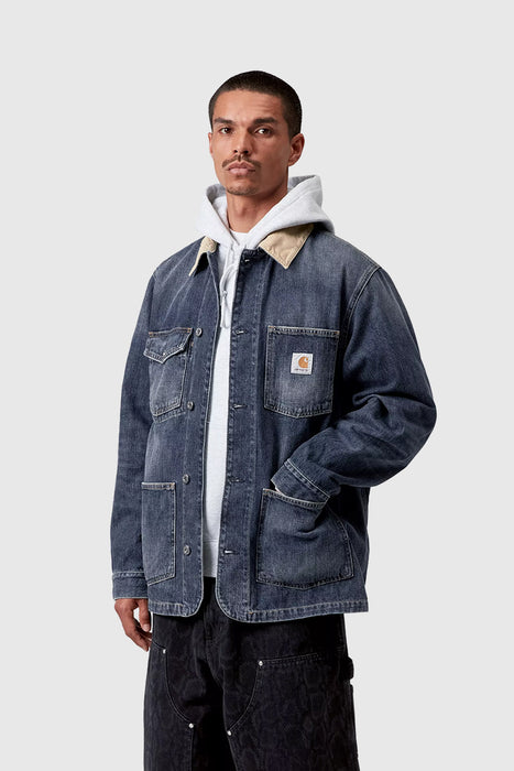 Warren Chore Coat - Blue / Dusty Hamilton Brown