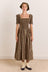 Molly Midi Dress - Cocoa Check