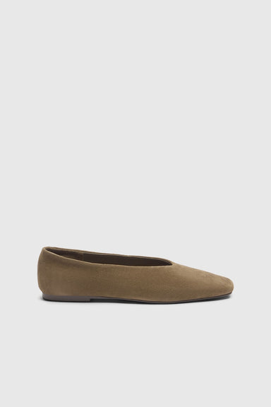 Andrea Suede Ballet Flat - Bark
