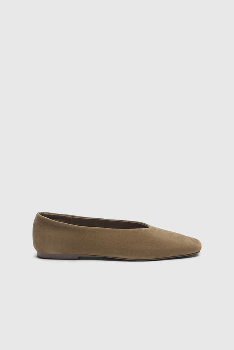 Andrea Suede Ballet Flat - Bark