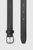Women's Slim Leather Belt - Black / Brushed Nickel