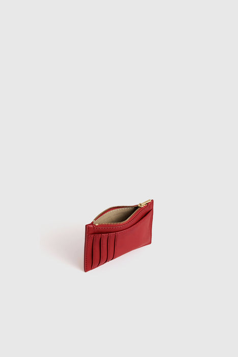 Frank Cardholder - Lobster Red Lambskin