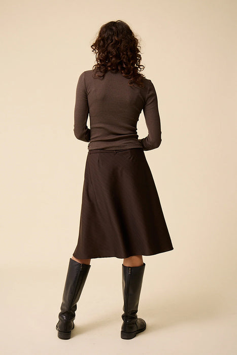 Ramona Skirt - Chocolate Stripe