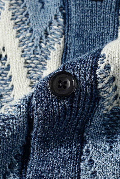 Cardigan Jacquard - Indigo Yarn