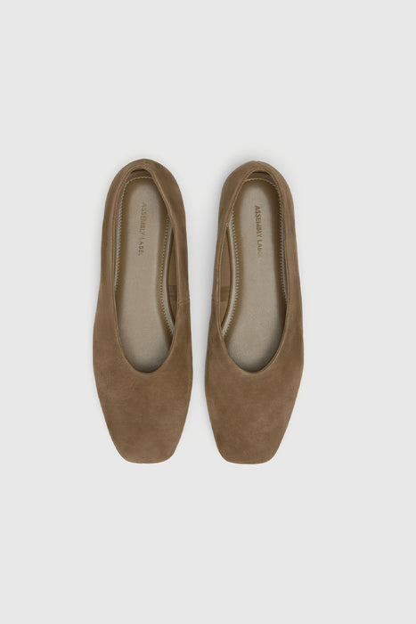 Andrea Suede Ballet Flat - Bark