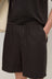 Finley Linen Short - Washed Black