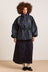 Liu Raincoat - Navy Check