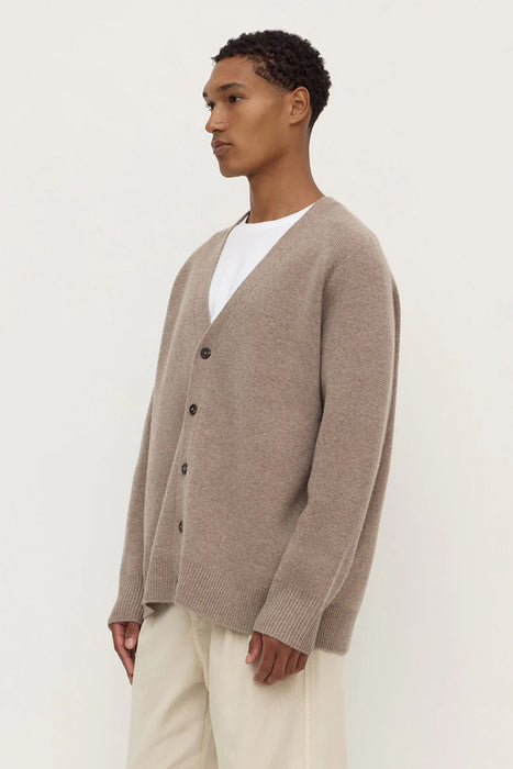 Jed Wool Blend Cardigan - Sable Marle