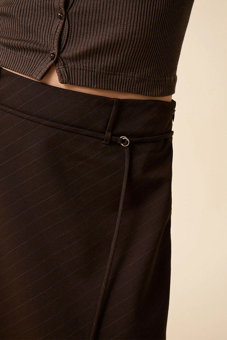 Ramona Skirt - Chocolate Stripe