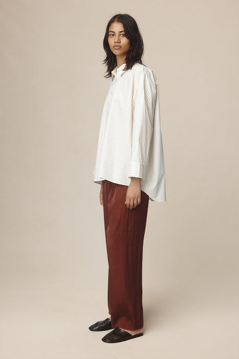 Edie Shirt - Ivory / Black Stripe