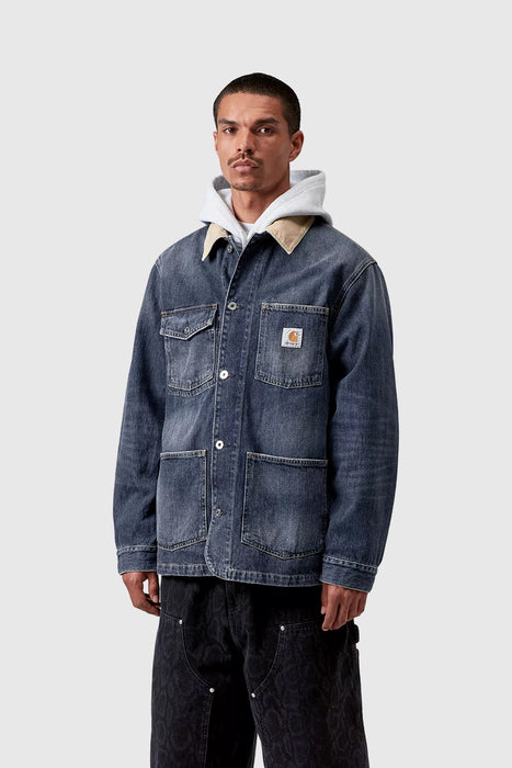 Warren Chore Coat - Blue / Dusty Hamilton Brown