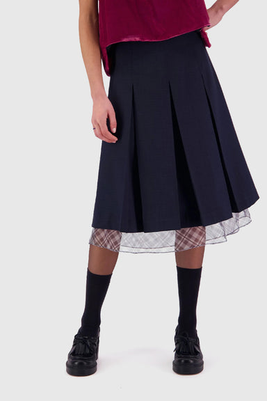 Everything Works Out Pleat Skirt - Checks