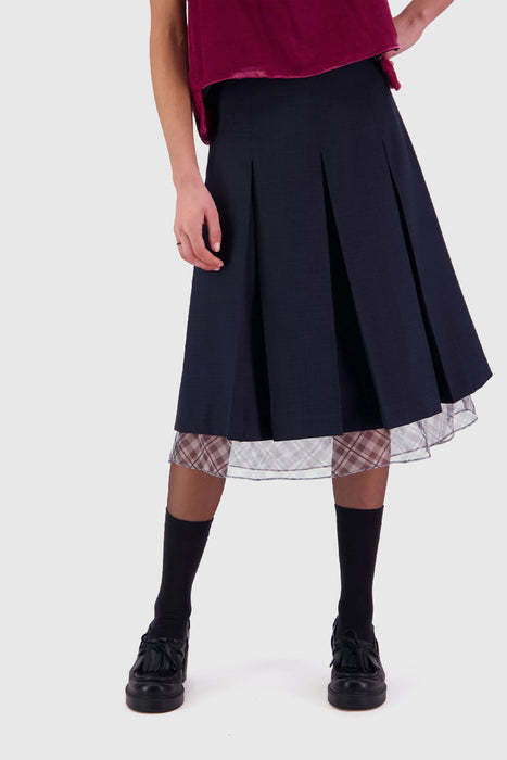 Everything Works Out Pleat Skirt - Checks