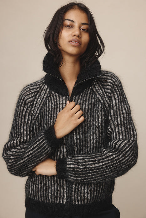 Oscar Cardigan - Black / Latte