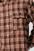 LS Pocket Shirt - Brown Red Check
