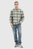 Campus Heavy Check LS Shirt - Olive