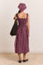 Molly Midi Dress - Magenta Check
