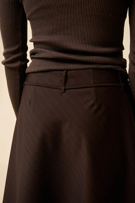 Ramona Skirt - Chocolate Stripe