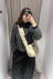 Military Banana Shoulder Down Bag Medium - G.Beige