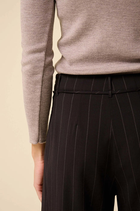 Ramona Trouser - Black Pinstripe