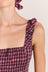 Molly Midi Dress - Magenta Check