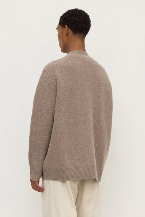 Jed Wool Blend Cardigan - Sable Marle
