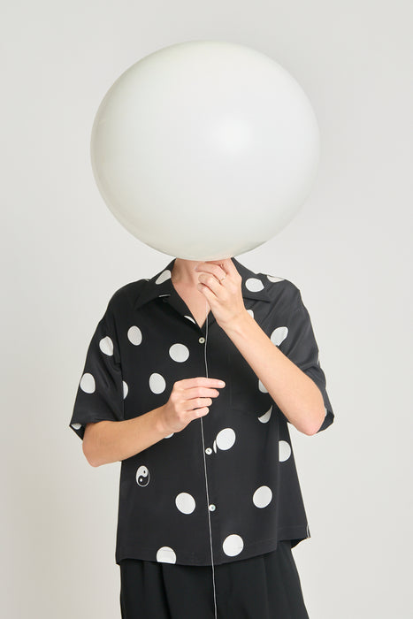 Perfect Circle Shirt - Black Polka Dot