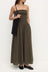 Connie Cotton Shirred Dress - Dark Military
