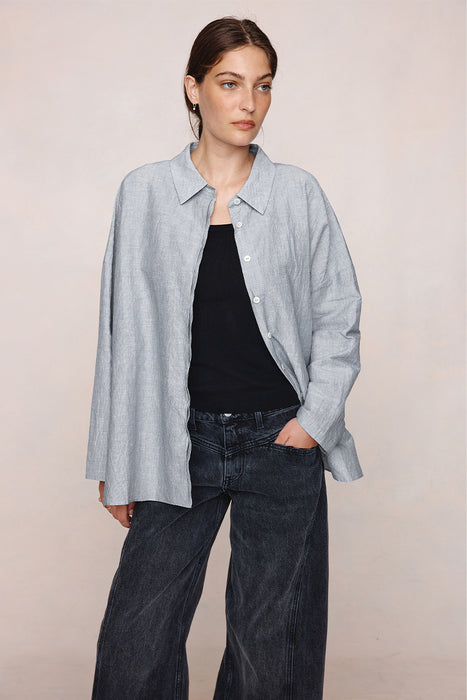 Freddy Shirt - Charcoal Stripe