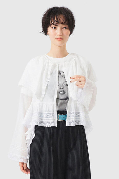 Lacedrape Blouse - Ivory