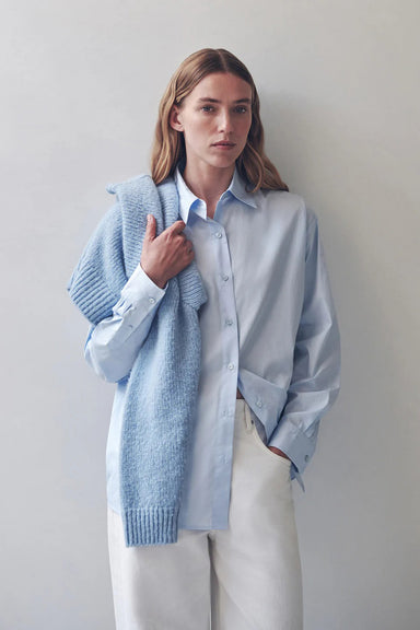Micha Poplin L/S Shirt - Powder Blue