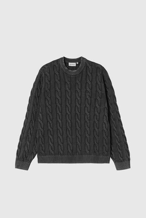 Carter Sweater - Black Garment dyed