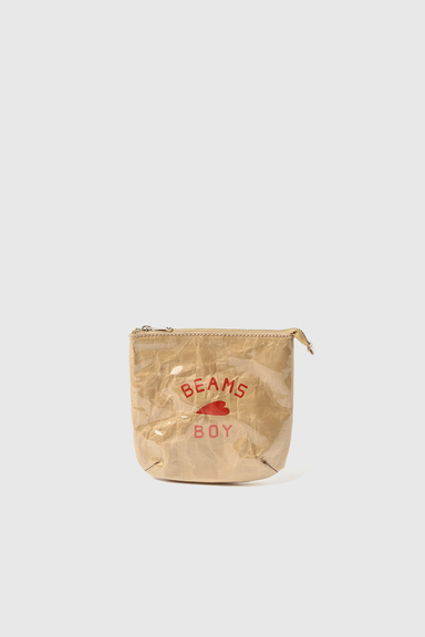 Beams Boy Pouch Logo - Beige