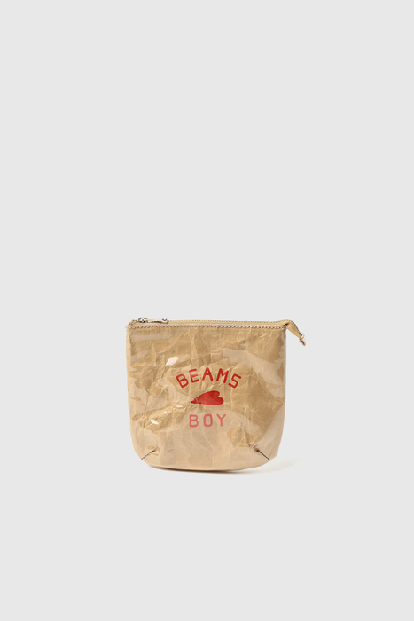 Beams Boy Pouch Logo - Beige