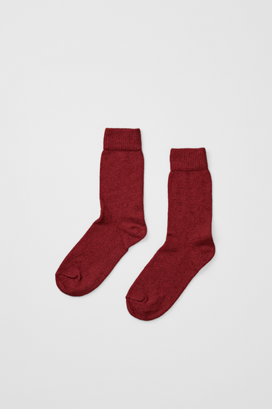 Possum Merino Socks - Cherry
