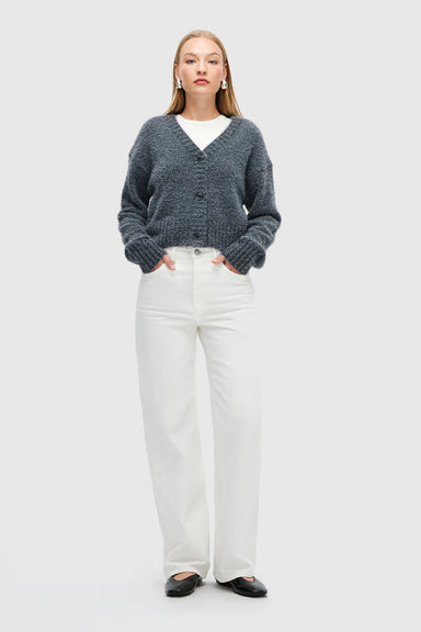 Kate Knit Cardigan - Grey Marle