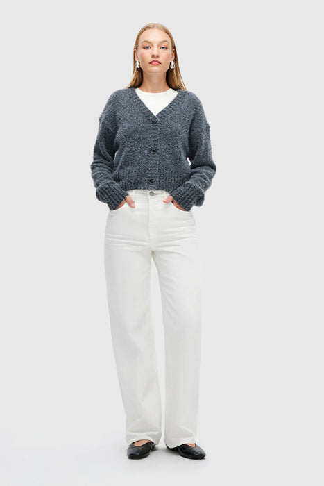 Kate Knit Cardigan - Grey Marle